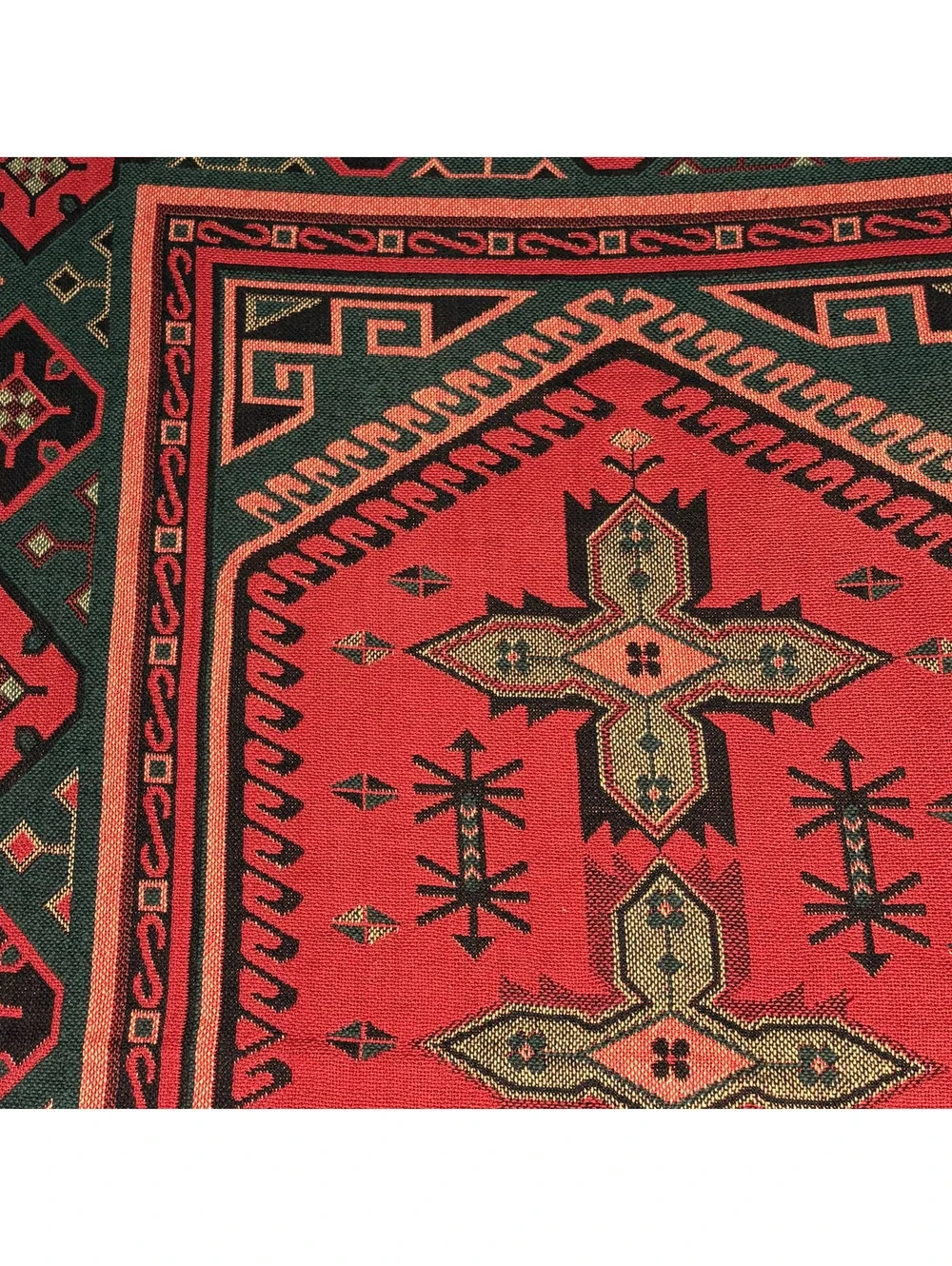 Vintage Bob Timberlake Woven Tapestry Throw Blanket Red